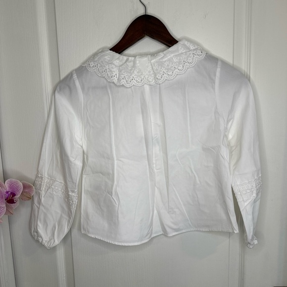 Zara Kids White Blouse with Lace Details (8-9) - Picture 2 of 5